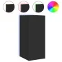Wandmontierter TV-Schrank mit LED-Leuchten, schwarz, 30,5 x 35 x 70 cm von , TV-Möbel - Ref: Foro24-837234, Preis: 48,13 €, R...