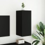 Wandmontierter TV-Schrank mit LED-Leuchten, schwarz, 30,5 x 35 x 70 cm von , TV-Möbel - Ref: Foro24-837234, Preis: 48,73 €, R...