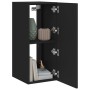Wandmontierter TV-Schrank mit LED-Leuchten, schwarz, 30,5 x 35 x 70 cm von , TV-Möbel - Ref: Foro24-837234, Preis: 48,73 €, R...