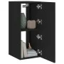 Wandmontierter TV-Schrank mit LED-Leuchten, schwarz, 30,5 x 35 x 70 cm von , TV-Möbel - Ref: Foro24-837234, Preis: 48,13 €, R...