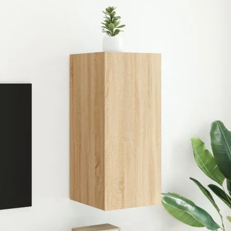 Mueble de TV de pared con luces LED roble Sonoma 30,5x35x70 cm de , Muebles TV - Ref: Foro24-837236, Precio: 47,18 €, Descuen...