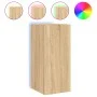 Mueble de TV de pared con luces LED roble Sonoma 30,5x35x70 cm de , Muebles TV - Ref: Foro24-837236, Precio: 47,18 €, Descuen...