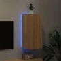 Mueble de TV de pared con luces LED roble Sonoma 30,5x35x70 cm de , Muebles TV - Ref: Foro24-837236, Precio: 47,18 €, Descuen...