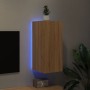 Wandmontierter TV-Schrank mit LED-Leuchten Sonoma-Eiche 30,5x35x70 cm von , TV-Möbel - Ref: Foro24-837236, Preis: 47,80 €, Ra...