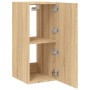 Mueble de TV de pared con luces LED roble Sonoma 30,5x35x70 cm de , Muebles TV - Ref: Foro24-837236, Precio: 47,73 €, Descuen...