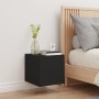 Mueble de TV de pared con luces LED negro 30,5x35x30 cm de , Muebles TV - Ref: Foro24-837220, Precio: 38,45 €, Descuento: %