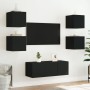 Mueble de TV de pared con luces LED negro 30,5x35x30 cm de , Muebles TV - Ref: Foro24-837220, Precio: 38,45 €, Descuento: %