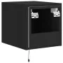 Mueble de TV de pared con luces LED negro 30,5x35x30 cm de , Muebles TV - Ref: Foro24-837220, Precio: 36,84 €, Descuento: %