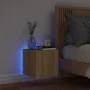Wandmontierter TV-Schrank mit LED-Leuchten Sonoma-Eiche 30,5x35x30 cm von , TV-Möbel - Ref: Foro24-837222, Preis: 33,88 €, Ra...