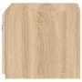 Wandmontierter TV-Schrank mit LED-Leuchten Sonoma-Eiche 30,5x35x30 cm von , TV-Möbel - Ref: Foro24-837222, Preis: 33,88 €, Ra...