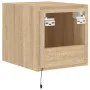 Wandmontierter TV-Schrank mit LED-Leuchten Sonoma-Eiche 30,5x35x30 cm von , TV-Möbel - Ref: Foro24-837222, Preis: 33,88 €, Ra...