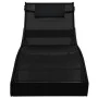 Sun lounger with black synthetic rattan cushion by vidaXL, Loungers - Ref: Foro24-44717, Price: 90,90 €, Discount: %