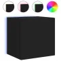 Mueble de TV de pared con luces LED negro 40,5x35x40 cm de , Muebles TV - Ref: Foro24-837248, Precio: 42,71 €, Descuento: %