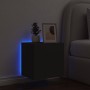 Wandmontierter TV-Schrank mit LED-Leuchten, schwarz, 40,5 x 35 x 40 cm von , TV-Möbel - Ref: Foro24-837248, Preis: 43,23 €, R...