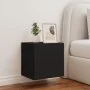 Mueble de TV de pared con luces LED negro 40,5x35x40 cm de , Muebles TV - Ref: Foro24-837248, Precio: 42,71 €, Descuento: %
