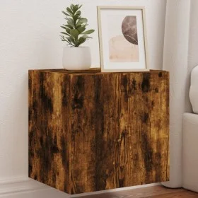 TV-Wandmöbel LED-Leuchten 2 Stück Räuchereiche 40,5x35x40 cm von , TV-Möbel - Ref: Foro24-837255, Preis: 67,66 €, Rabatt: %