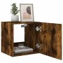 TV-Wandmöbel LED-Leuchten 2 Stück Räuchereiche 40,5x35x40 cm von , TV-Möbel - Ref: Foro24-837255, Preis: 67,66 €, Rabatt: %