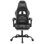 Silla gaming con reposapiés cuero sintético negro gris en Sillas gaming | Comprar online en Foro24
