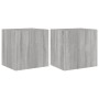 TV-Wandmöbel LED-Leuchten 2 Stück grau Sonoma 40,5x35x40 cm von , TV-Möbel - Ref: Foro24-837257, Preis: 70,81 €, Rabatt: %