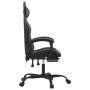 Silla gaming con reposapiés cuero sintético negro gris en Sillas gaming | Comprar online en Foro24