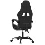 Silla gaming con reposapiés cuero sintético negro gris en Sillas gaming | Comprar online en Foro24