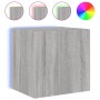 TV-Wandmöbel LED-Leuchten 2 Stück grau Sonoma 40,5x35x40 cm von , TV-Möbel - Ref: Foro24-837257, Preis: 70,81 €, Rabatt: %
