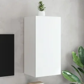 Wandmontierter TV-Schrank mit LED-Leuchten weiß 40,5x35x80 cm von , TV-Möbel - Ref: Foro24-837260, Preis: 51,75 €, Rabatt: %