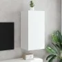 Wandmontierter TV-Schrank mit LED-Leuchten weiß 40,5x35x80 cm von , TV-Möbel - Ref: Foro24-837260, Preis: 51,75 €, Rabatt: %