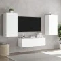 Wandmontierter TV-Schrank mit LED-Leuchten weiß 40,5x35x80 cm von , TV-Möbel - Ref: Foro24-837260, Preis: 51,75 €, Rabatt: %