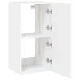 Wandmontierter TV-Schrank mit LED-Leuchten weiß 40,5x35x80 cm von , TV-Möbel - Ref: Foro24-837260, Preis: 51,75 €, Rabatt: %