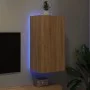 Mueble de TV de pared con luces LED roble Sonoma 40,5x35x80 cm de , Muebles TV - Ref: Foro24-837262, Precio: 57,35 €, Descuen...