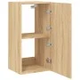 Mueble de TV de pared con luces LED roble Sonoma 40,5x35x80 cm de , Muebles TV - Ref: Foro24-837262, Precio: 57,35 €, Descuen...