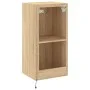 Mueble de TV de pared con luces LED roble Sonoma 40,5x35x80 cm de , Muebles TV - Ref: Foro24-837262, Precio: 57,35 €, Descuen...
