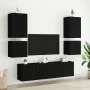 Wall TV furniture 2 pcs engineered wood black 40.5x30x40 cm by , TV Furniture - Ref: Foro24-836899, Price: 48,27 €, Discount: %