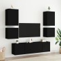 Wand-TV-Möbel, 2 Stück, Holzwerkstoff, schwarz, 40,5 x 30 x 40 cm von , TV-Möbel - Ref: Foro24-836899, Preis: 48,87 €, Rabatt: %