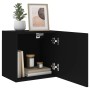 Wand-TV-Möbel, 2 Stück, Holzwerkstoff, schwarz, 40,5 x 30 x 40 cm von , TV-Möbel - Ref: Foro24-836899, Preis: 48,87 €, Rabatt: %