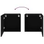 Muebles TV de pared 2 uds madera ingeniería negro 40,5x30x40 cm de , Muebles TV - Ref: Foro24-836899, Precio: 48,27 €, Descue...