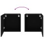 Wand-TV-Möbel, 2 Stück, Holzwerkstoff, schwarz, 40,5 x 30 x 40 cm von , TV-Möbel - Ref: Foro24-836899, Preis: 48,87 €, Rabatt: %