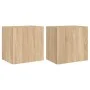 Wand-TV-Schränke 2 Stück Sonoma-Eichenholz 40,5x30x40 cm von , TV-Möbel - Ref: Foro24-836901, Preis: 49,01 €, Rabatt: %