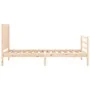Single bed frame with solid wood headboard by , Beds and slatted bases - Ref: Foro24-3194466, Price: 104,64 €, Discount: %