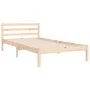 Single bed frame with solid wood headboard by , Beds and slatted bases - Ref: Foro24-3194466, Price: 104,64 €, Discount: %