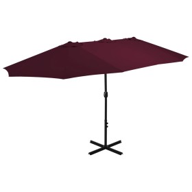 Gartenschirm mit Aluminiumstange, 460 x 270 cm, burgunderrot von vidaXL, Sonnenschirme - Ref: Foro24-44871, Preis: 180,04 €, ...