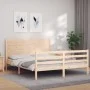 Bettgestell mit Massivholzkopfteil 160x200 cm von , Betten und Lattenroste - Ref: Foro24-3194646, Preis: 171,23 €, Rabatt: %