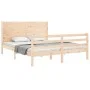 Bettgestell mit Massivholzkopfteil 160x200 cm von , Betten und Lattenroste - Ref: Foro24-3194646, Preis: 171,23 €, Rabatt: %