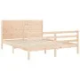 Bettgestell mit Massivholzkopfteil 160x200 cm von , Betten und Lattenroste - Ref: Foro24-3194646, Preis: 171,23 €, Rabatt: %