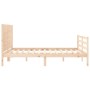 Bettgestell mit Massivholzkopfteil 160x200 cm von , Betten und Lattenroste - Ref: Foro24-3194646, Preis: 173,54 €, Rabatt: %
