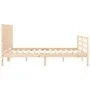 Bettgestell mit Massivholzkopfteil 160x200 cm von , Betten und Lattenroste - Ref: Foro24-3194646, Preis: 171,23 €, Rabatt: %