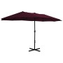 Sombrilla de jardín palo de aluminio 460x270 cm rojo burdeos de vidaXL, Sombrillas - Ref: Foro24-44871, Precio: 179,29 €, Des...