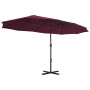 Sombrilla de jardín palo de aluminio 460x270 cm rojo burdeos de vidaXL, Sombrillas - Ref: Foro24-44871, Precio: 179,29 €, Des...