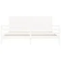 Double bed frame with white solid wood headboard by , Beds and slatted bases - Ref: Foro24-3194652, Price: 210,94 €, Discount: %